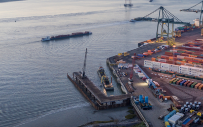 A Anvers, une solution temporaire pour les barges lors des travaux de l’Europa Terminal
