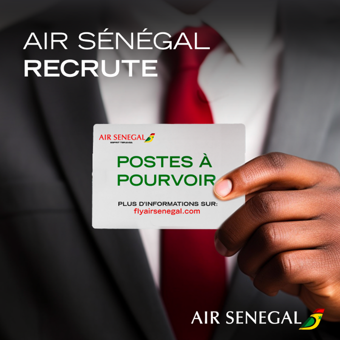 Air Sénégal recrute : Superviseurs commerciaux cargo h/f