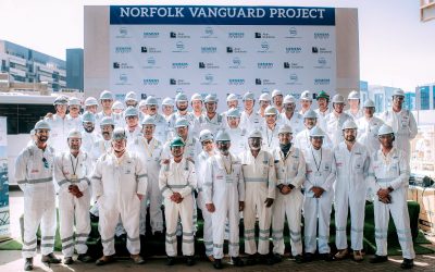 La cérémonie de découpage de l’acier organisée par Drydocks World marque le début du projet britannique de plates-formes éoliennes offshore Norfolk Vanguard